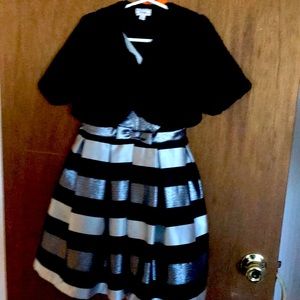 Little Girl Holiday Dress with Soft Black Shall